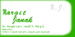 margit janak business card